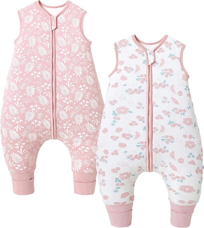 Babyslaapzak met Voeten 2.5 TOG Winter Katoen - Set van 2 - 70 cm