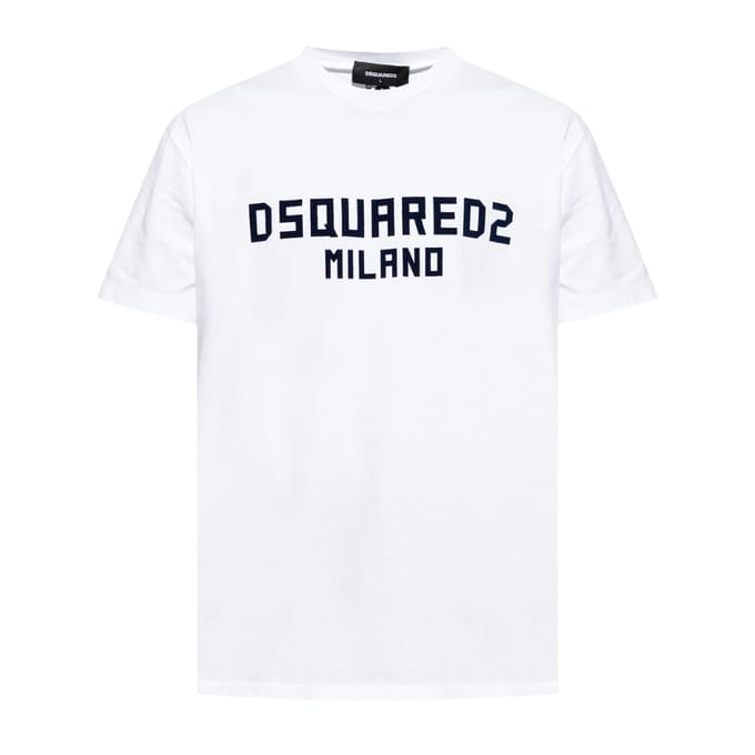 Dsquared2 Milano Logo Cool Fit Wit T-shirt