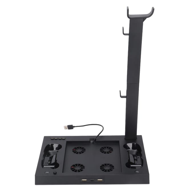 Voor Xbox Series X Console Koelstandaard Multifunctionele Koelventilator Basis met Headsethouder black