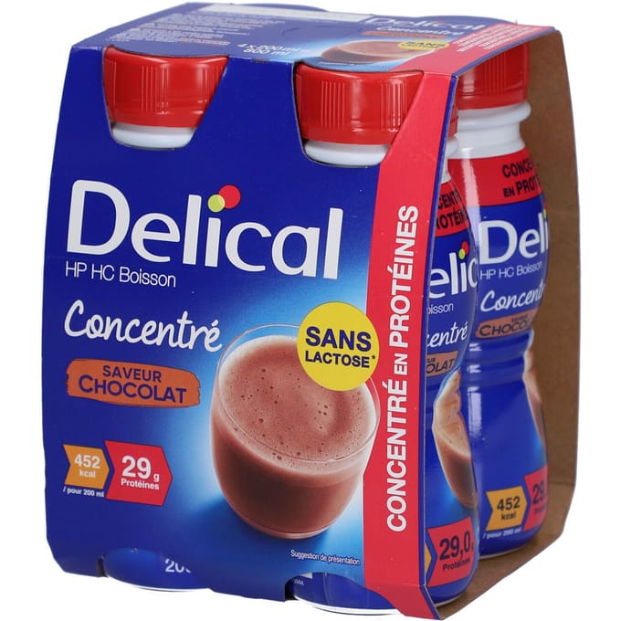 Delical Concentraat Chocoladesmaak 4x200 Drank