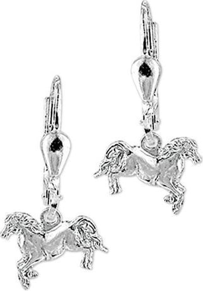 Zilveren Gerhodineerde Oorhangers paard - 1323219
