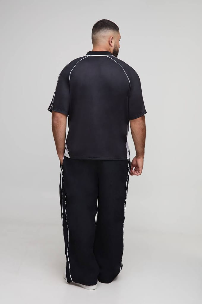 Plus oversized boxy heren sporttop | Black | Size 2XL
