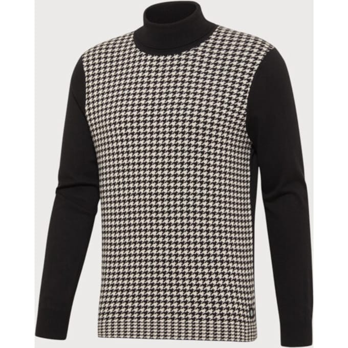 Blue Industry Koltrui met pied de poule motief |