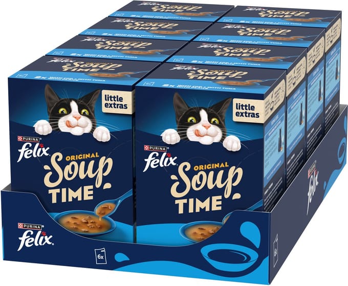 Felix Soup Vis Selectie - Kattenvoer Natvoer - 48 x 48 g