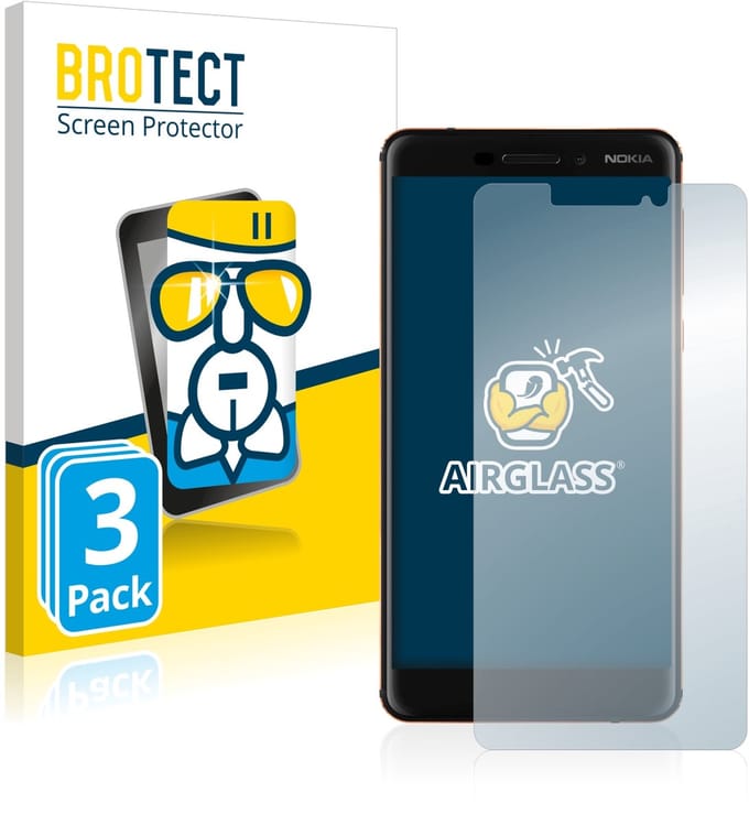 Screenprotector 3 Stuks voor Nokia 6.1 / 6 2018 Beschermglas transparant