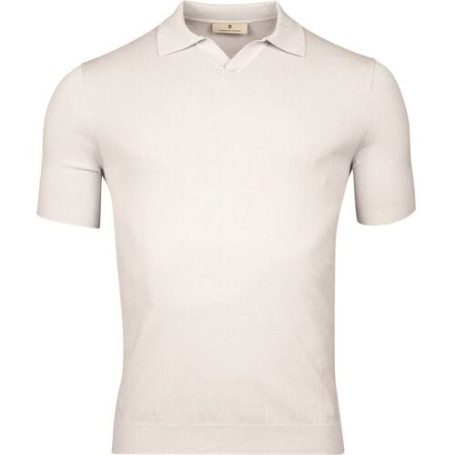 Thomas Maine Trui Pullover Polo No Button Collar Single Knit Licht Grijs / male