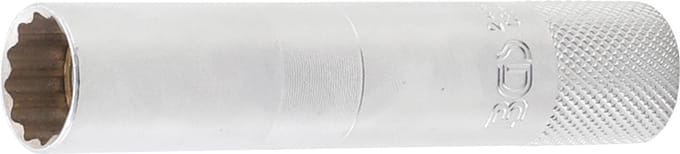 Bougiedop 14 mm 3/8" (12-kant) lengte 90 mm - Magnetisch - BGS 2446