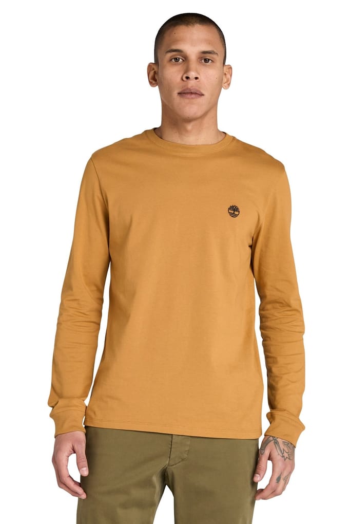 Timberland Long Sleeve Tee Wheat Boot Taglia: S | Maglie a manica lunga Outlet | Uomo | Marrone