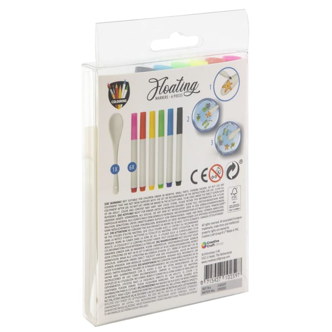 Floating Markers - Stiften - 6 Stuks - Inclusief Accessoires