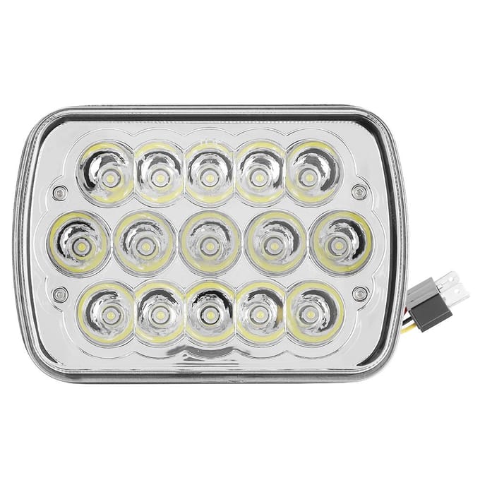 Phare LED 7 Pouces 45W Feu Avant HeadLamp pour Jeep Wrangler 2007 2015 gray