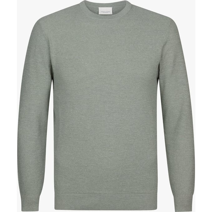 Profuomo Pullover Crewneck Structure Grey  XL
