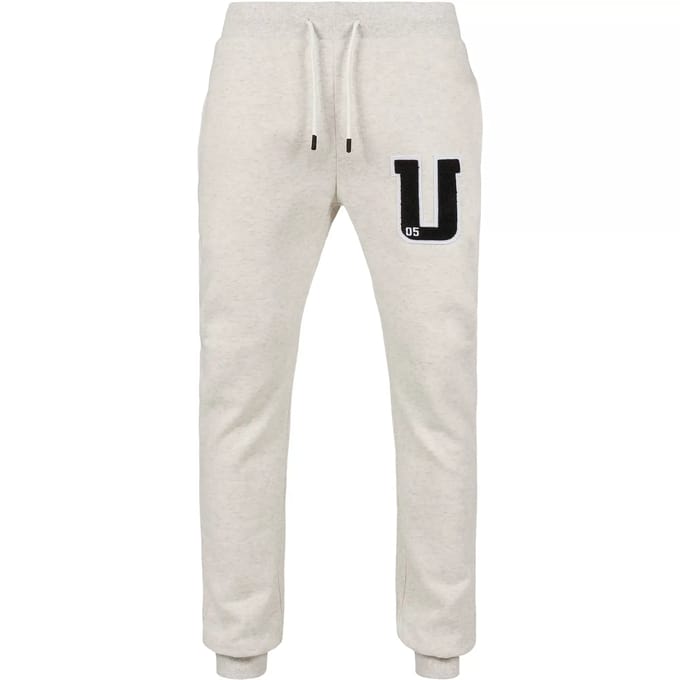 Urban Classics Heren joggingbroek -M- Frottee Patch Grijs
