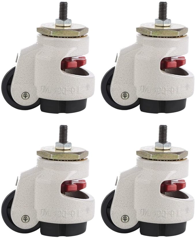 Zware Industriële Leveling Wielen met Verstelbare Plate, 4 Stuks voor Precisie en Stabiliteit
