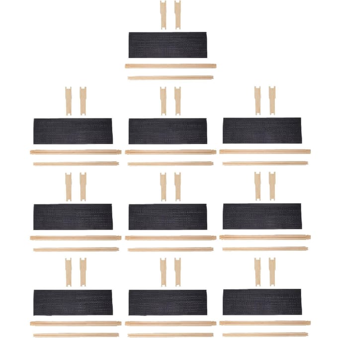 10 Sets Bijenkorf Raam Fondamenten Kit Honingbijen Rame met Bijenwas Gecoat Voedselkwaliteit Fondament beige