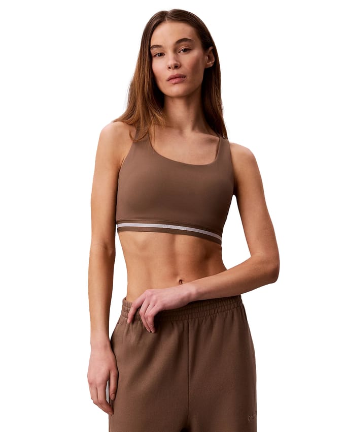 Calvin Klein Icon Sport Bra Medium Support Shitake Größe: S | Unterhosen Outlet | Damen