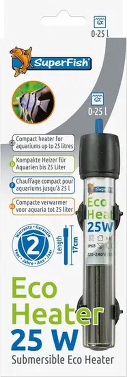 SuperFish Eco Heater 25W 0-25L (17CM)