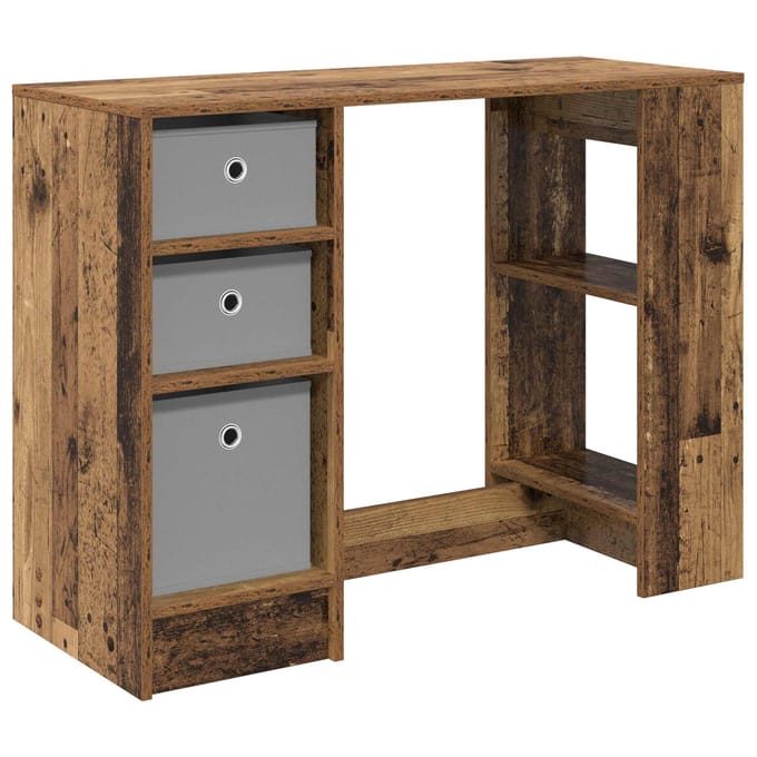 vidaXL - Bureau - Oudhout - 100 - x - 40 - x - 75 - cm - Bewerkt - hout
