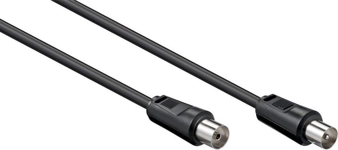 IEC (m) - IEC (v) coaxkabel / recht - zwart - 20 meter