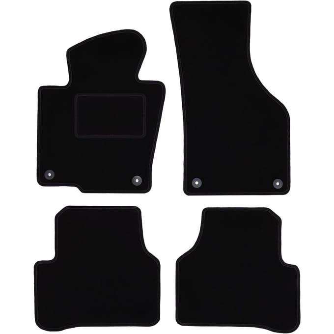 Zwarte velours vloermatten voor: Volkswagen CC coupé (2012-2017)