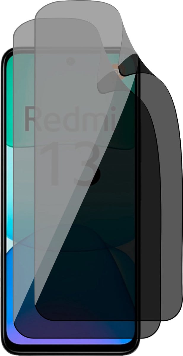 Privacy Screenprotector geschikt voor Xiaomi Redmi 13 4G - 2x FlexGuard Screen Protector