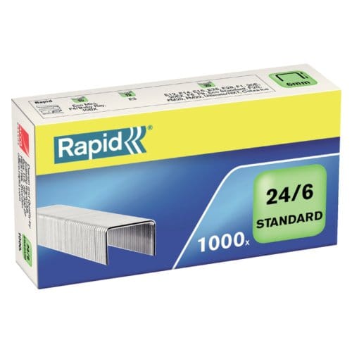 Nieten Rapid 24/6 gegalvaniseerd standaard 1000 stuks