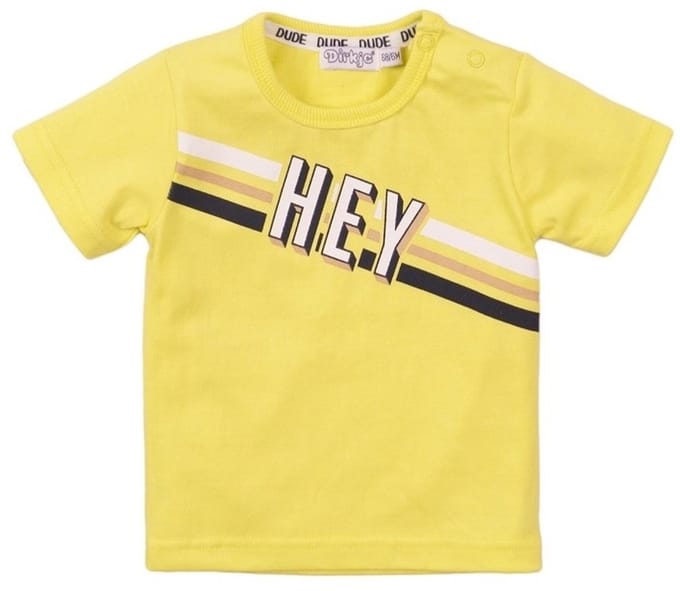 jongens T-shirt neon geel-  Maat 80