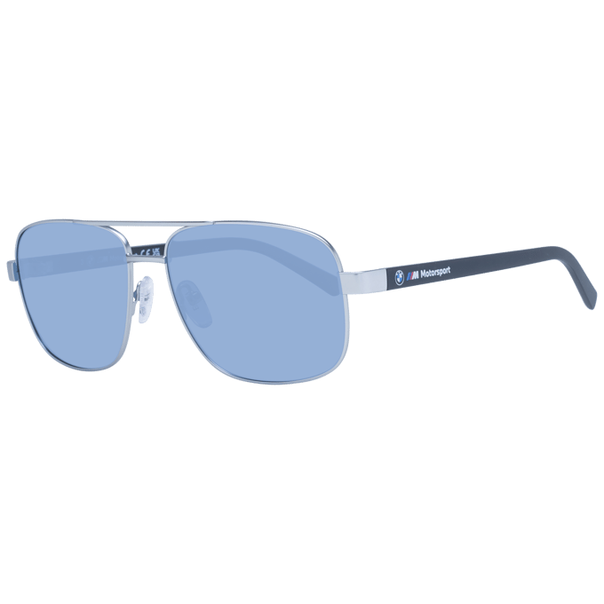 BMW Rechthoek Mens Matte Licht Palladium Blauw Gepolariseerd BS0039