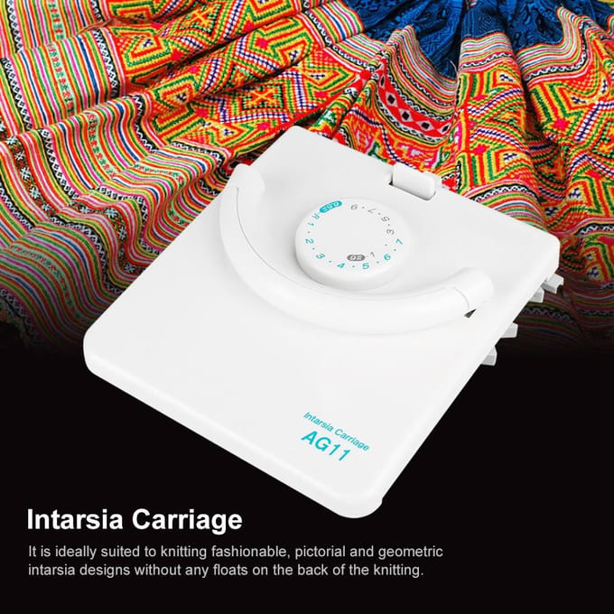 Chariot Intarsia AG11 pour accessoires de Machine à tricoter domestique LK100 LK150 white