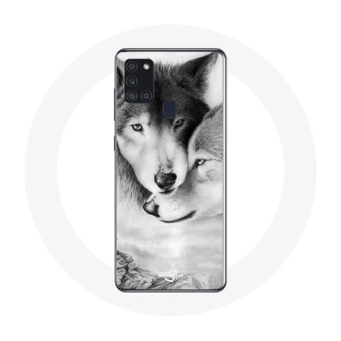 Samsung Galaxy A21S hoesje Wolf Duo dieren