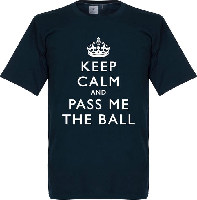 Keep Calm And Pass Me The Ball T-Shirt - L