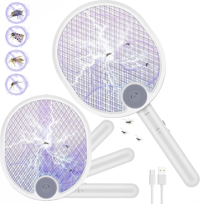 Elektrisch Insectenracket met 4000V en Oplaadbare Batterij - Muggen- en Vliegenvanger