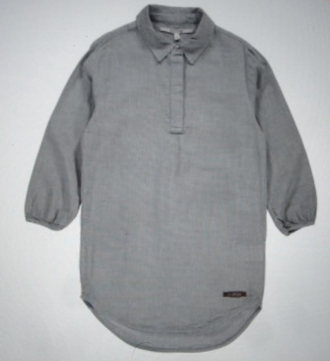 Moscow Lange Blouse - Off White/ Faded Indigo - Maat 164