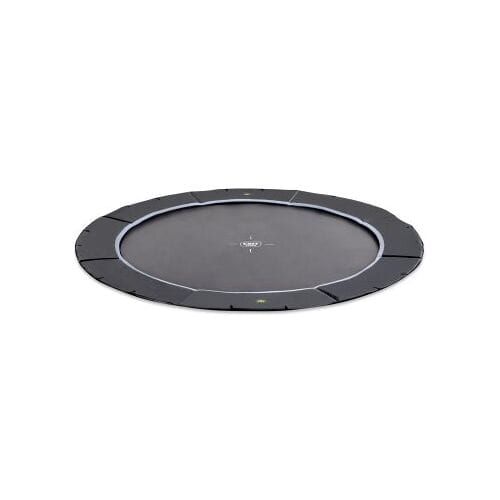 EXIT Dynamic Sporttrampoline ø366cm - Groundlevel - groundlevel Trampoline - Rond - Voor Kinderen - Zwart