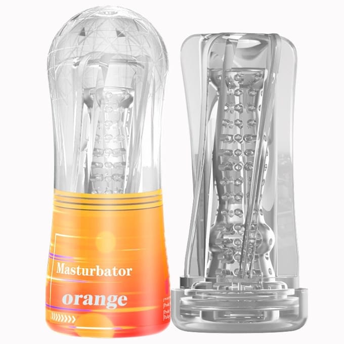 Cup Masturbator - Oranje/Transparant