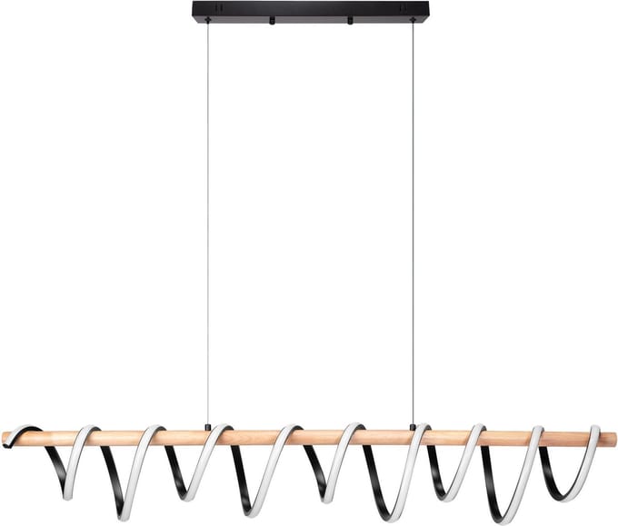 Toolight App1288-Cp Hanglamp Zwart 120X16X20Cm