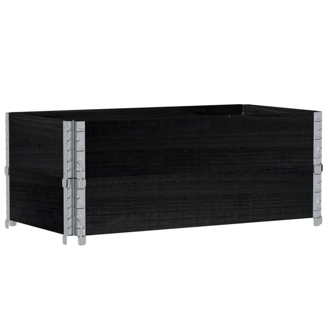 vidaXL - Plantenbak - 100x50 - cm - massief - grenenhout - zwart