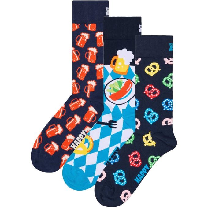 Happy Socks heren giftbox 3P sokken beer glass blauw MT41-46