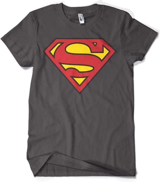 Superman Shield T-shirt donkergrijs