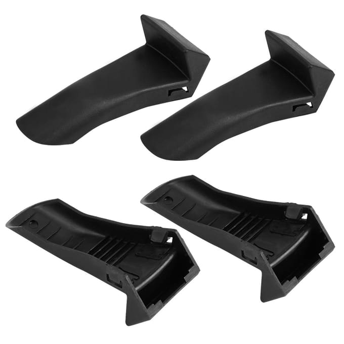 4 stuks bandenwisselklemafdekking kaakbeschermers beschermkappen (Gebogen hoek) black