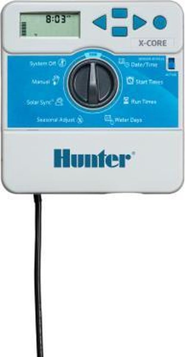Hunter - beregeningscomputer - X-Core 201i (binnen model) - 2 stations - 3 programma's met elk 3 start tijden