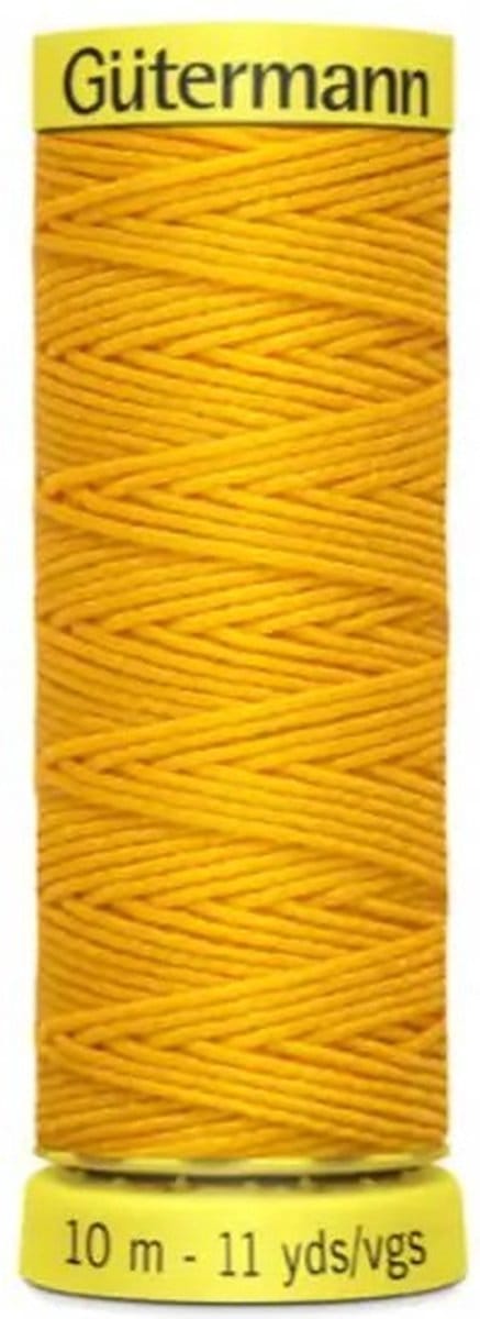 Gutermann elastiek garen geel mosterd canary - elastisch naaigaren - col. 4009 - klosje 10 m