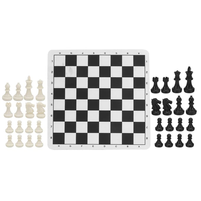 Internationale Standaard Schakspel Set Competitie Grote Plastic Schakset met Schaakbord white