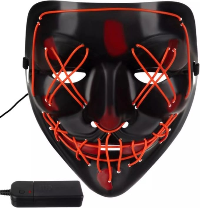 Malatec Masker met Drie Lichtmodus - Perfect voor Feestjes en Festivals