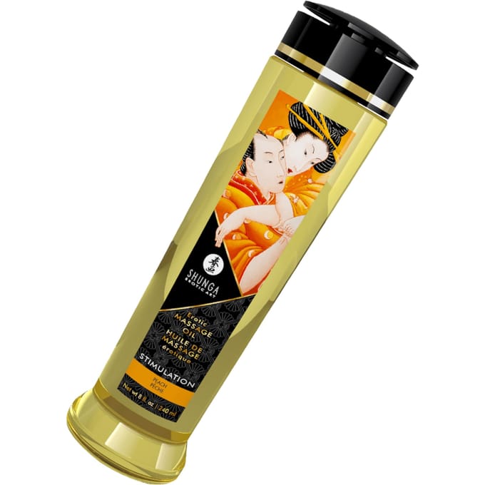 Shunga - Massageolie - Stimulation Peach - Perzik -240 ml
