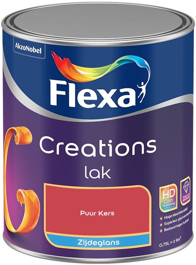 Flexa - Creations Lak Zijdeglans - Puur Kers - Mengverf - 750 Ml