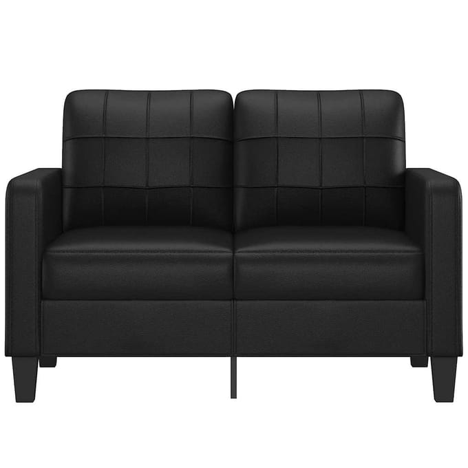 vidaXL - Tweezitsbank - 120 - cm - kunstleer - zwart