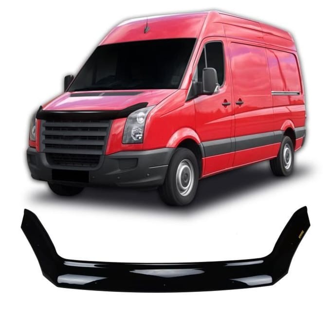 Motorkapspoiler - SCOUTT - Volkswagen Crafter 2006-2017 - ABS - Eenvoudige installatie - Zwart zwart