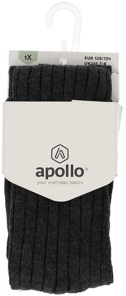 Apollo - Maillot - Anthracite Melange - Rib Patroon - Maat 104/110