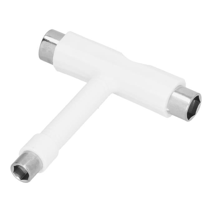 Outil de Skate Multifonction Portable Skateboard TType Kit Clé Hexagonale Quincaillerie de Fixation Blanc white