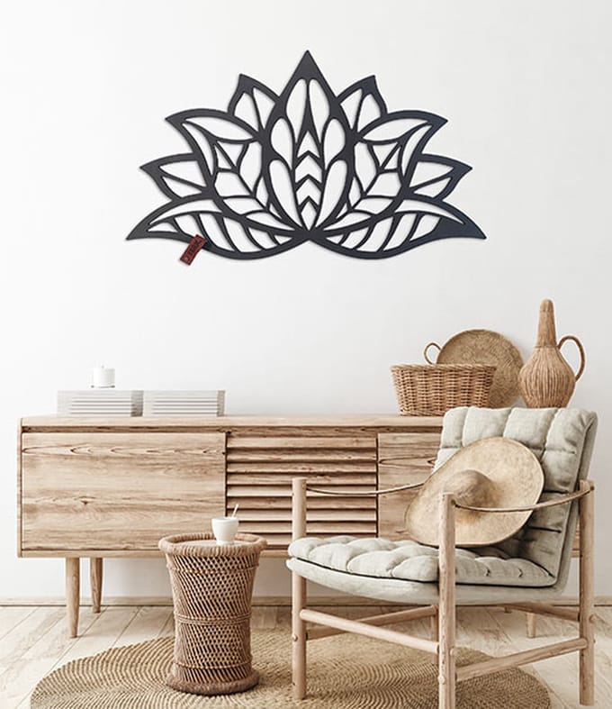FBRK. Geometrische Boho Lotus - Black